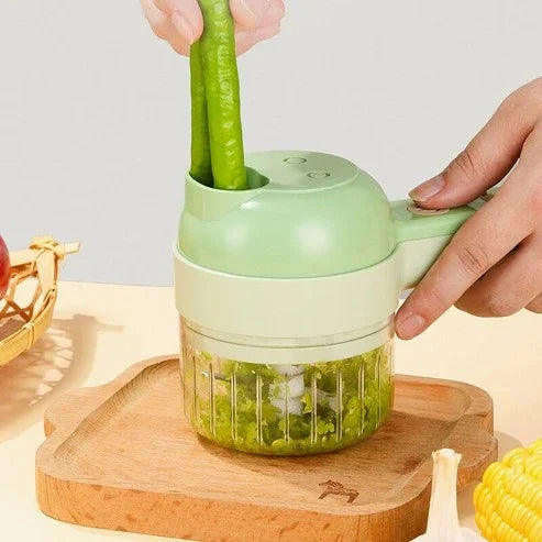 4-IN-1 USB RECHARGEABLE ELECTRIC VEGETABLE SLICER