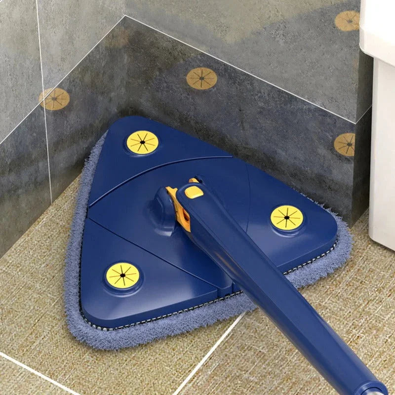 360 ROTATABLE ADJUSTABLE CLEANING TRIANGLE MICROFIBER MOP WITH LONG HANDLE